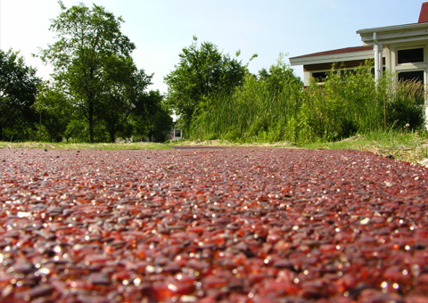 recycled glass paving